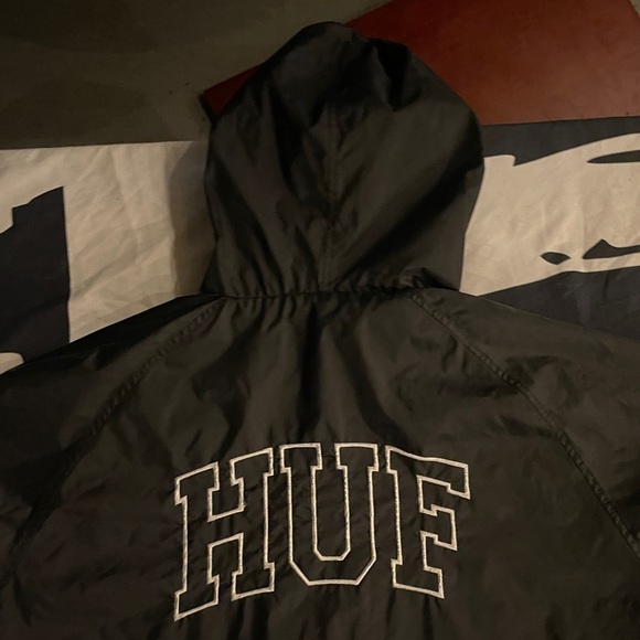 HUF Hooded Coach Jacket With Embroidered Back Logo - Picture 2 of 5